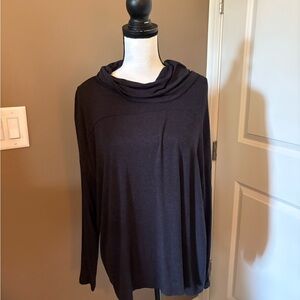 CAbi Charcoal Cowl Neck Top